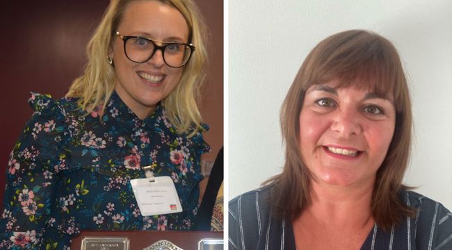 Amy Gilbert-Jeans on the left and Jo Fellows on the right