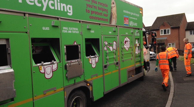 A recycling lorry