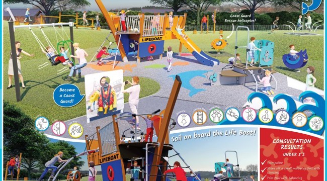 A plan for Brixington Play area in Exmouth