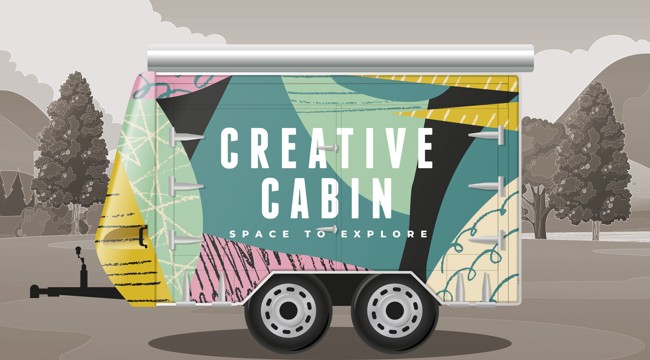 Creative Cabin trailer illustration