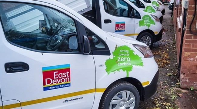East Devon District Council's new fleet of Electrical Vehicles