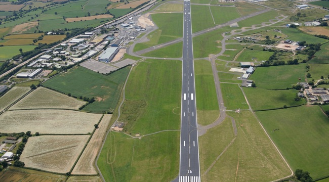 Aerial image of Exeter Airport (c) Still Imaging