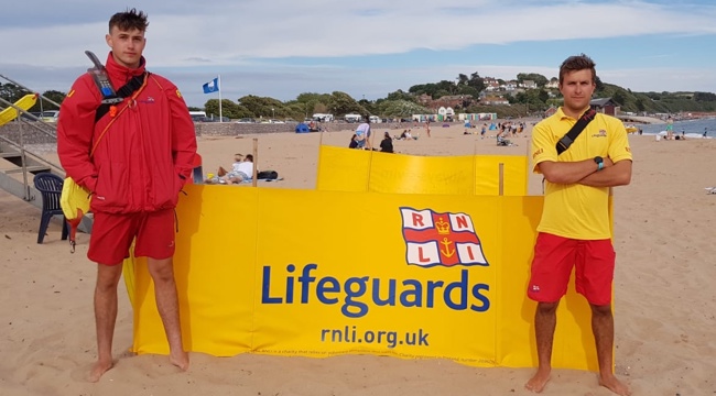 RNLI lifeguards to provide Easter cover on Exmouth beach Kaifen Phippen and Alex Sanger-Anderson