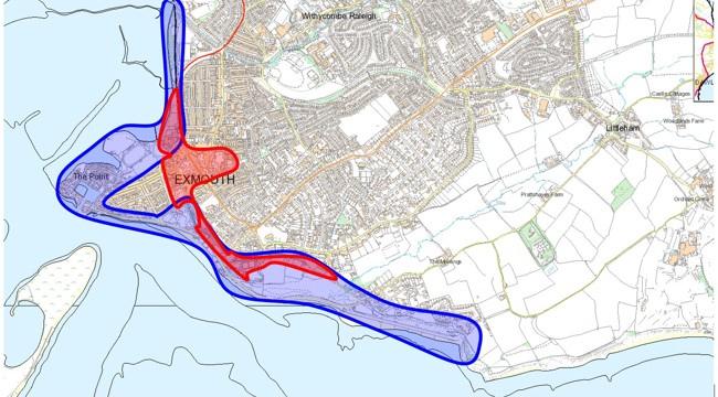 Exmouth map of new and proposed PSPO areas