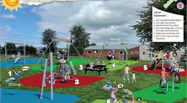 An artist's impression of what the play area at Winter's Lane will look like.