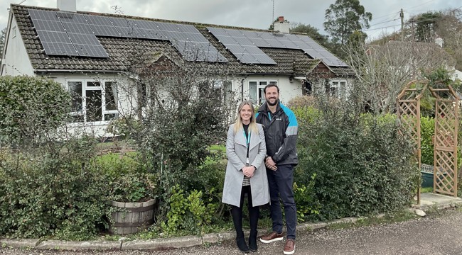 Photographed: Robin Brown, Area Business Customer Delivery Manager, P H Jones and Sophie Davies Housing Business and Customer Improvement Manager, East Devon District Council