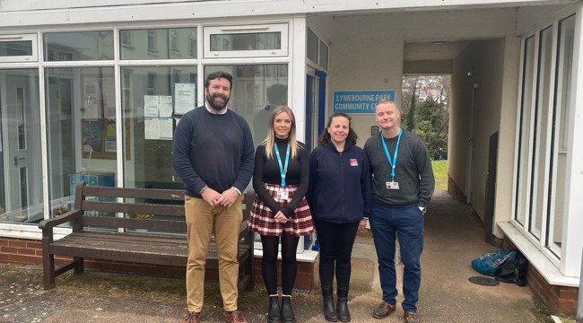 EDDC and Ian Williams' staff outside Lymebourne Community Centre 