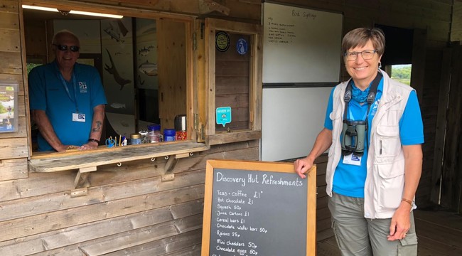 Les and Pete volunteer at the Discovery Hut