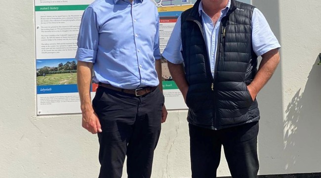 Tiverton and Honiton's new MP - Richard Foord with EDDC's leader Cllr Paul Arnott. 
