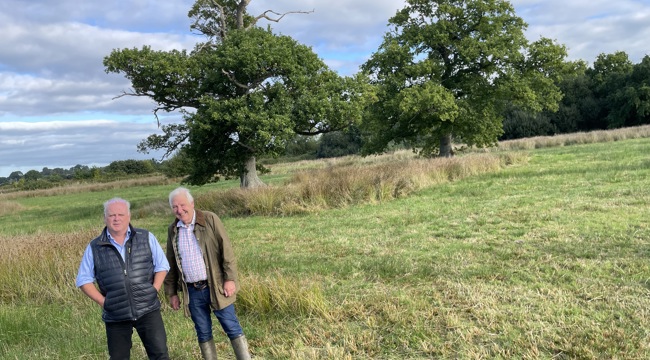 Cllrs Arnott and Jung at East Devon's newest green space