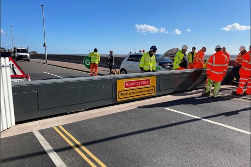 The Exmouth tidal defence scheme has 28 flood gates