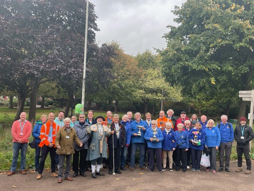 Exmouth in Bloom volunteers with East Devon District Council and Exmouth Town Council.