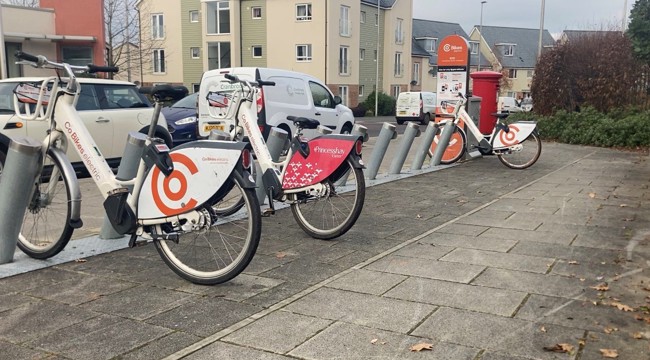 E-bikes at Cranbrook, East Devon.