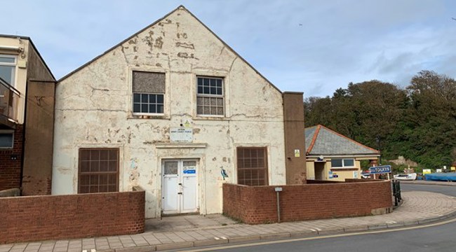 A photo of Drill Hall in Sidmouth.