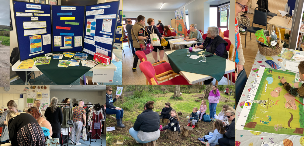 People enjoying pop-up events in East Devon