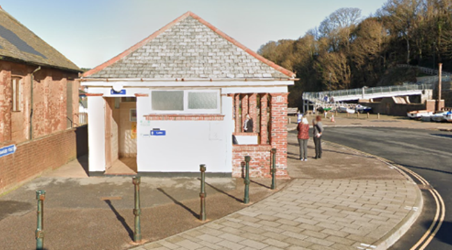Google streetview of the Port Royal toilets in Sidmouth