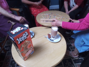 Clients playing games.