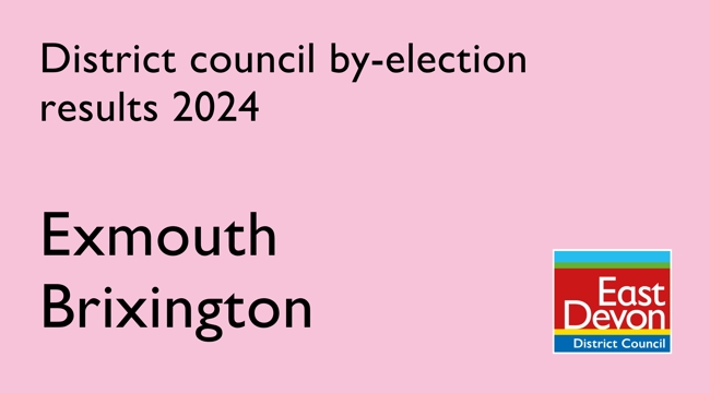 District Council by-election results 2024 Exmouth Brixington East Devon District Council logo
