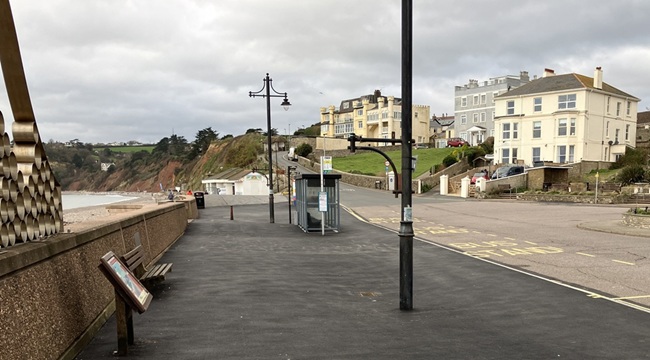 New bus shelter on Seaton seafront