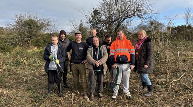 The Countryside Team and able2achieve worked on a practical task at Trinity Hill Local Nature Reserve