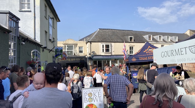 Axminster's Gate to Plate was busy with visitors