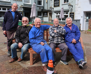 Seaton town bench the members helped to make.
