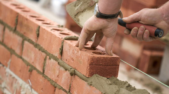Photo of bricklaying