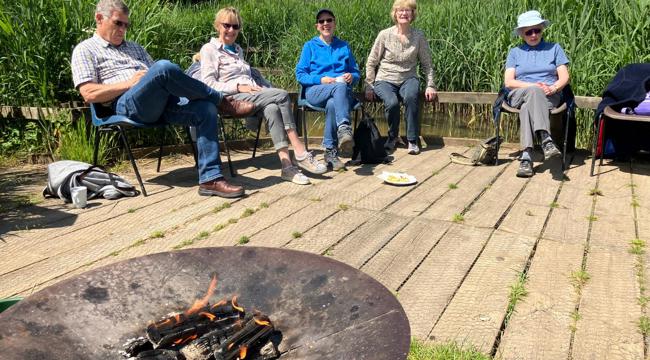 Campfire cooking at Seaton Wetlands